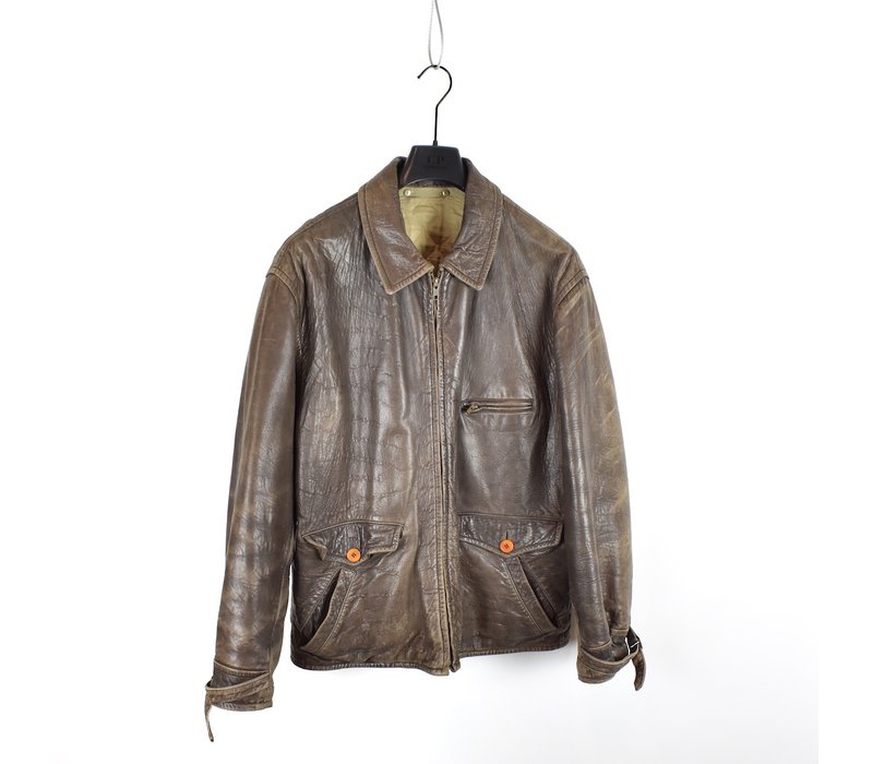 C.P. Company brown leather '991 jacket 50