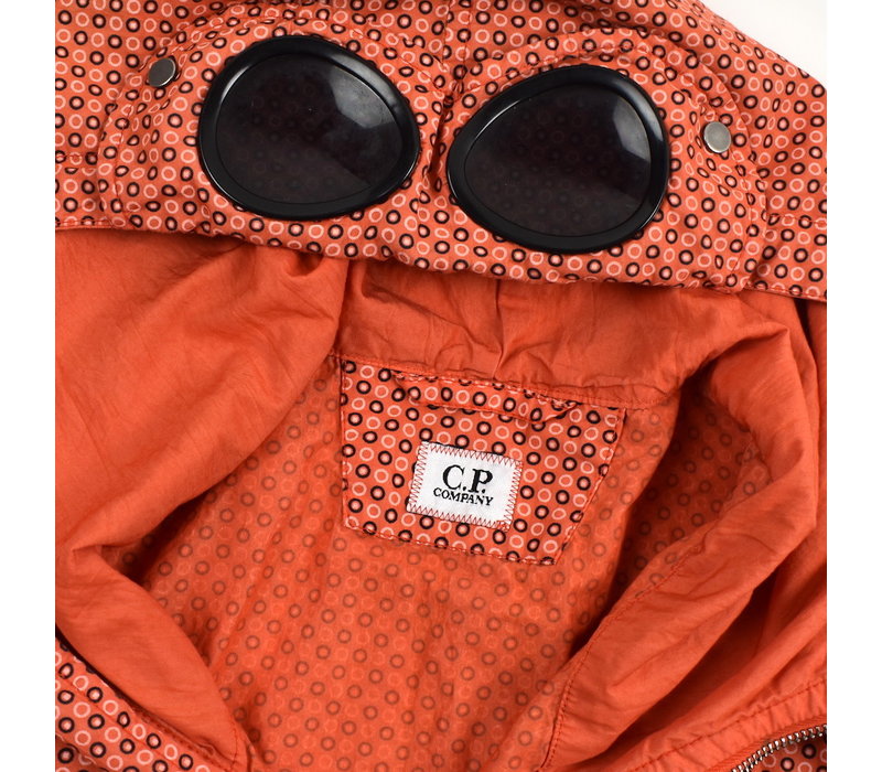 C.P. Company orange  graphic dotted goggle jacket 46