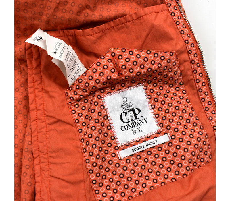 C.P. Company orange  graphic dotted goggle jacket 46