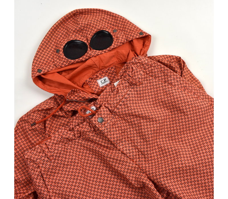 C.P. Company orange  graphic dotted goggle jacket 46