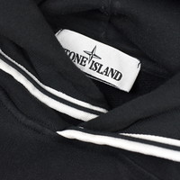 Stone Island black hooded sweatshirt S