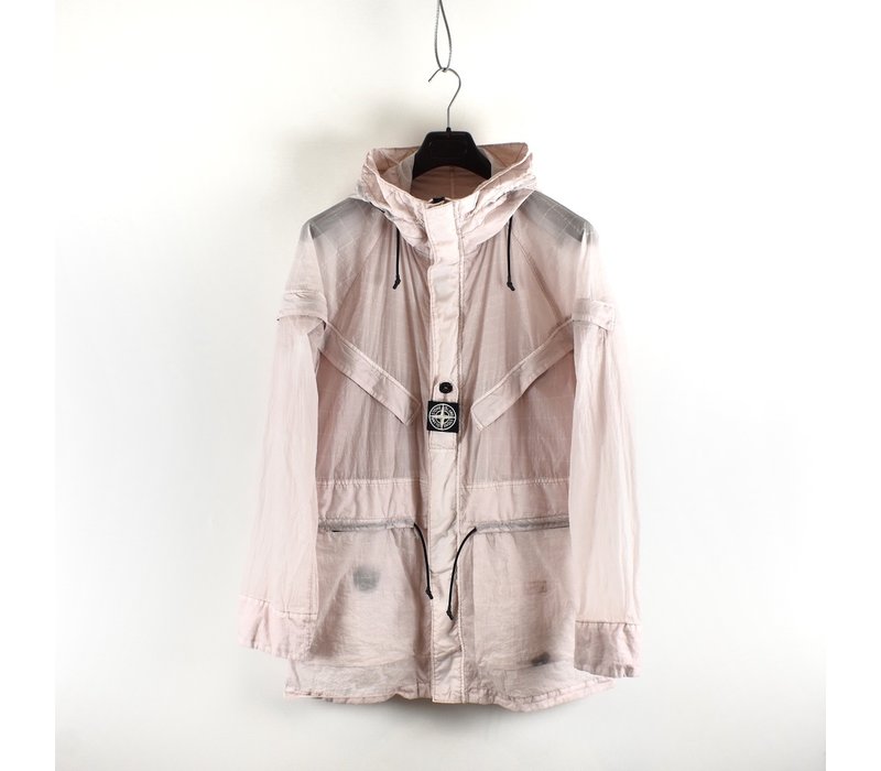 Stone Island pink reflective grid on lamy-tc parka L