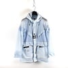 Stone Island Stone Island blue reflective grid on lamy-tc parka L