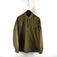 Stone Island brown tela smerigliata old treatment overshirt XXL