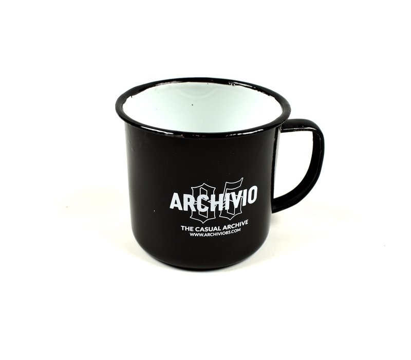 Archivio85 emaille mok Black