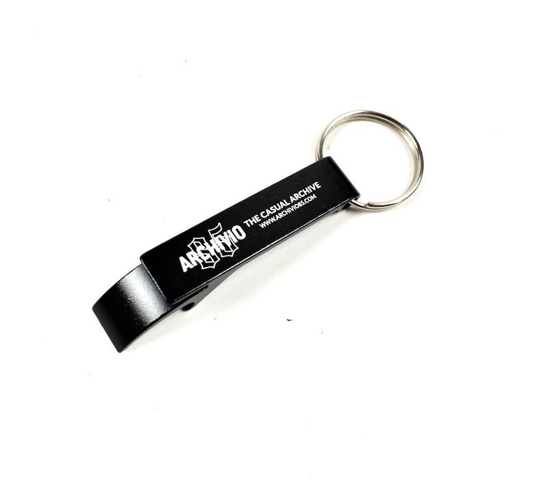 Archivio85 bottle opener keyring Black