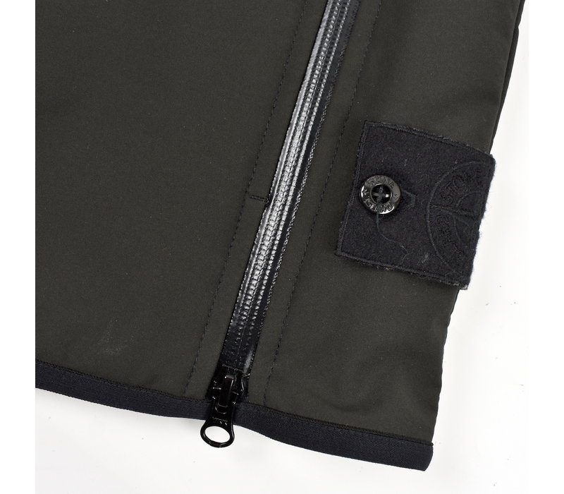 Stone Island brown monochromatic ghost 5l poliestere with primaloft gilet M