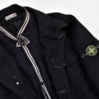 Stone Island black wool lined field jacket XXL