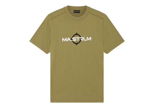 MA.STRUM MA.STRUM SS logo print tee Aloe Green