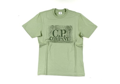 C.P. Company C.P. Company jersey 30/1 tracery label print crew t-shirt Teal Green