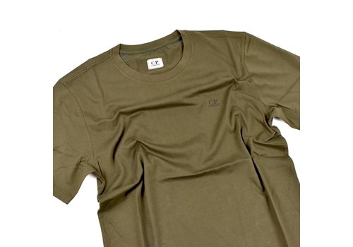 C.P. Company C.P. Company jersey 30/1 goggle hood print crew t-shirt Ivy Green