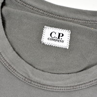 C.P. Company garment dyed light fleece lens crew sweatshirt Gargoyle Grey