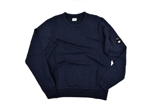 C.P. Company C.P. Company garment dyed light fleece lens crew sweatshirt Total Eclipse Navy