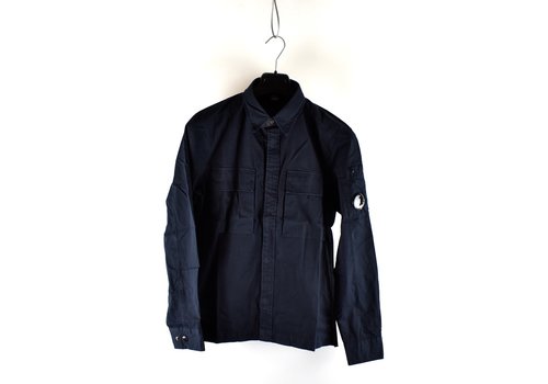 C.P. Company C.P. Company garment dyed gabardine buttoned lens detail shirt Total Eclipse Navy