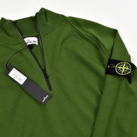 Stone Island ss22 green quarter zip cotton knit XL