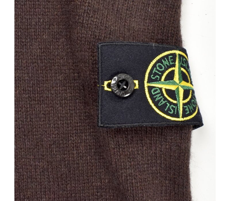 Stone Island brown red hooded  wool knit XL