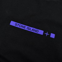 Stone Island black purple logo print t-shirt S