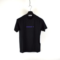 Stone Island black purple logo print t-shirt S