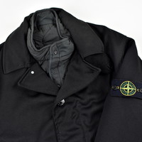 Stone Island black nylam quilted lined jacket M