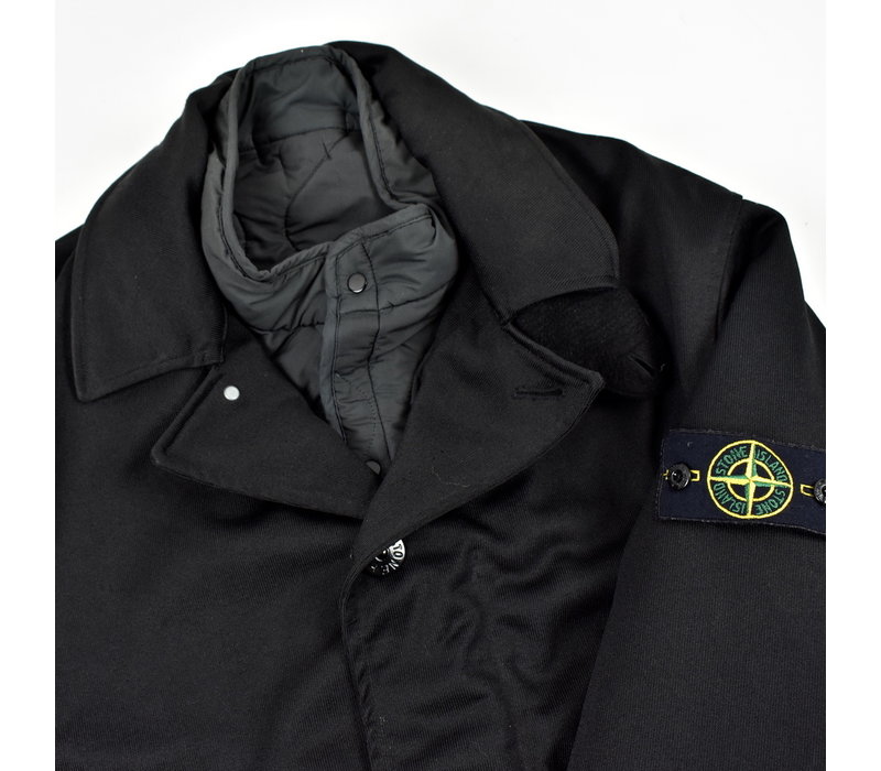 Stone Island black nylam quilted lined jacket M