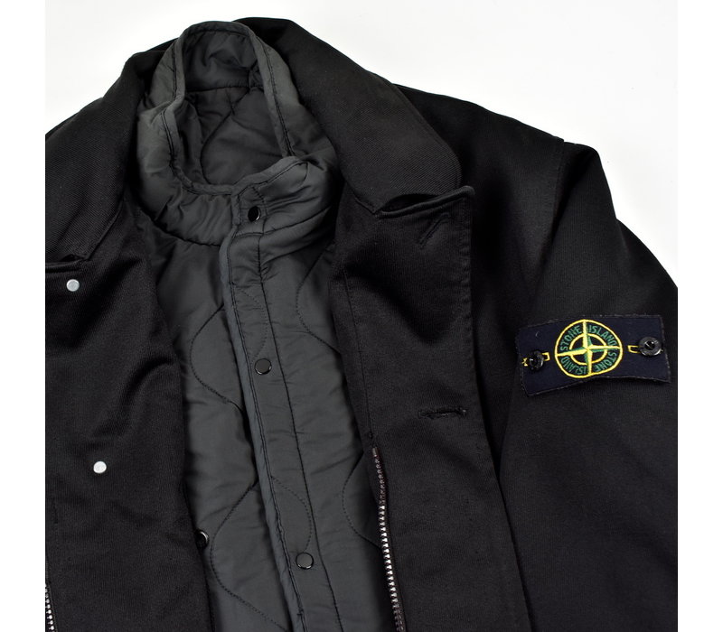 Stone Island black nylam quilted lined jacket M