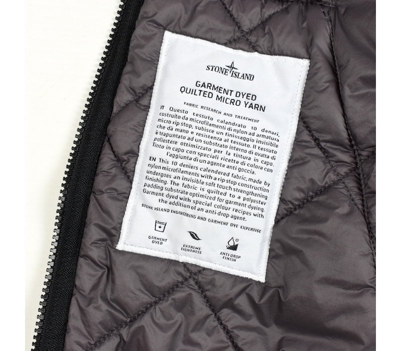 Stone Island grey garment dyed quilted micro yarn vest S