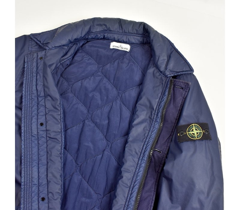 Stone Island blue mussola gommata jacket XXL