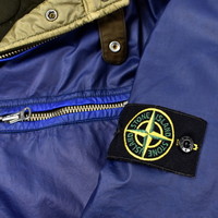 Stone Island blue mussola gommata jacket XXL