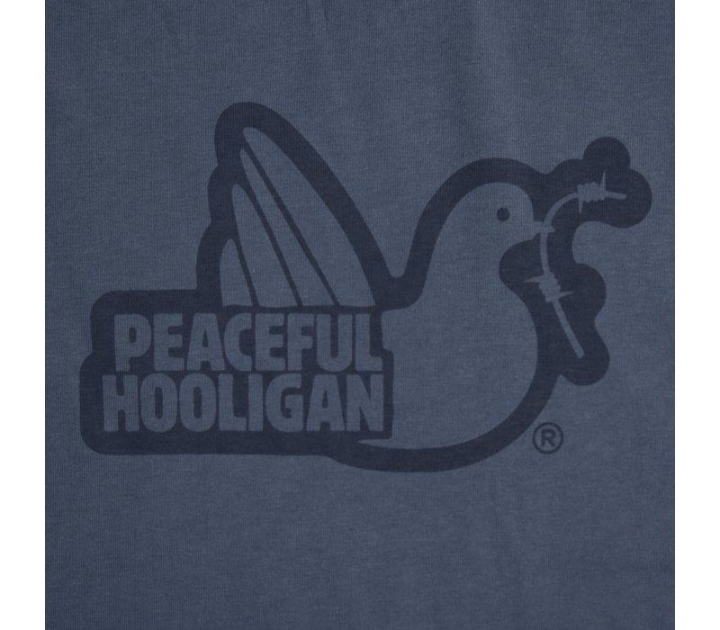 Peaceful Hooligan Outline t-shirt Insignia Blue