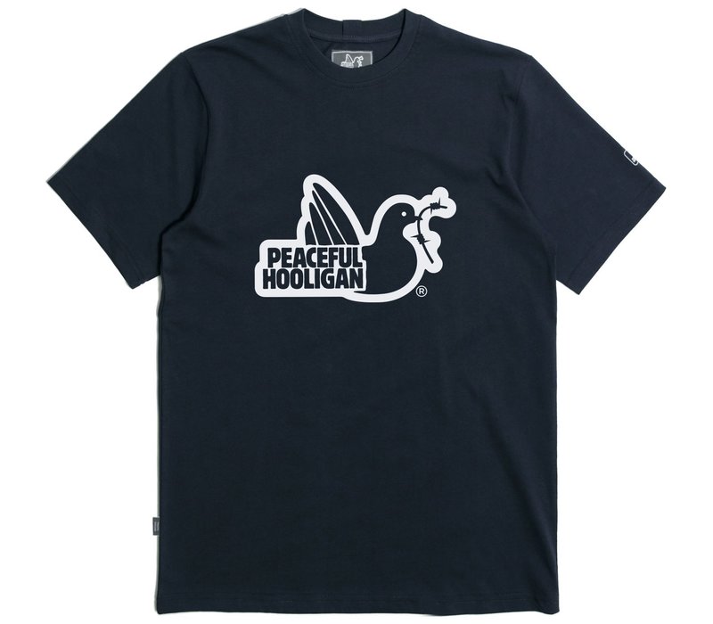 Peaceful Hooligan Outline t-shirt Navy