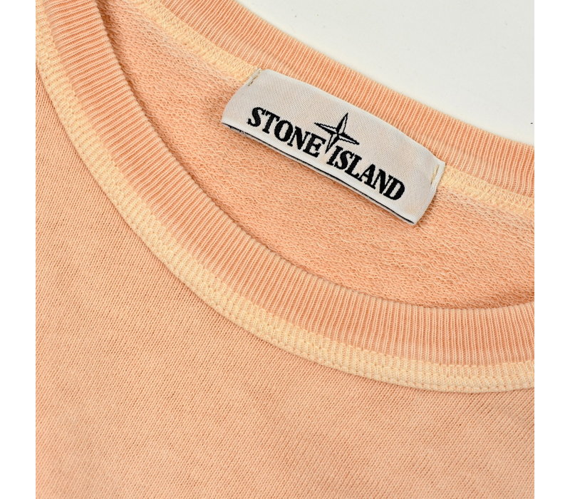 Stone Island salmon pink cotton crew neck sweatshirt L
