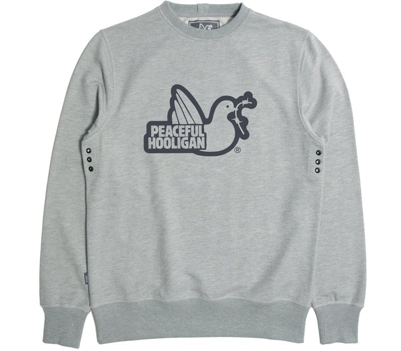 Peaceful Hooligan Outline sweatshirt Grey Marl