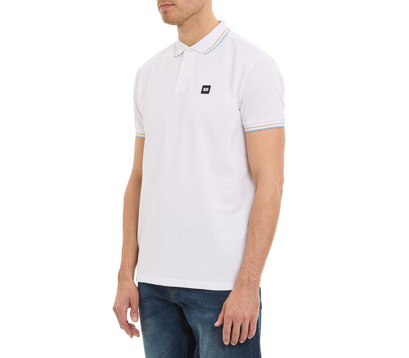 Weekend Offender Temple City tipped polo White