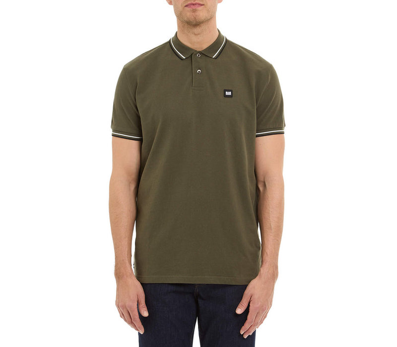 Weekend Offender Temple City tipped polo Dark Green