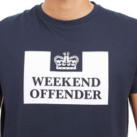 Weekend Offender Prison logo t-shirt Navy