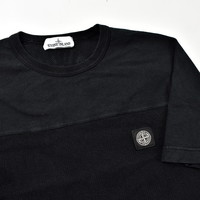 Stone Island black mesh patch program logo t-shirt M