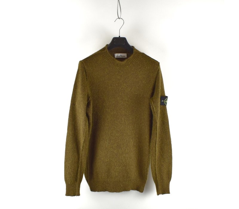 Stone Island brown mohair crew neck knit S