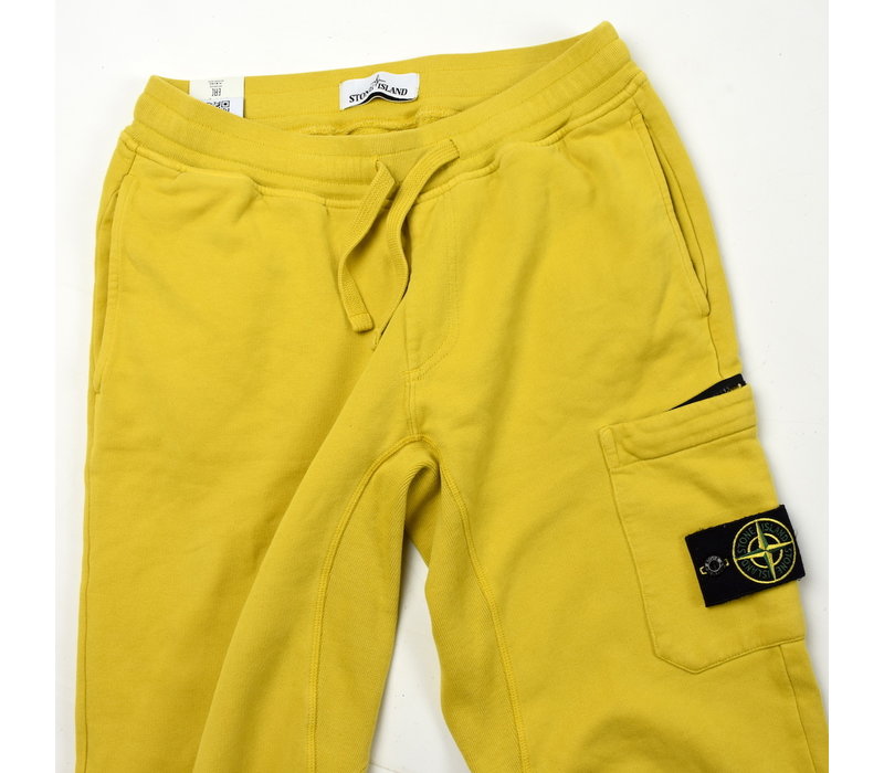 Stone Island yellow cotton fleece sweat pants S