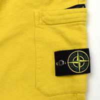 Stone Island yellow cotton fleece sweat pants S