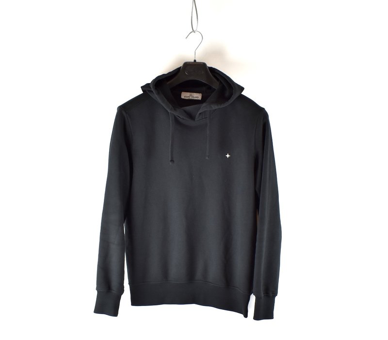 Stone Island black hooded star embroidery sweatshirt S