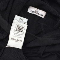 Stone Island black hooded star embroidery sweatshirt S