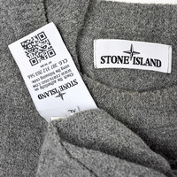 Stone Island grey wool crewneck knit XL