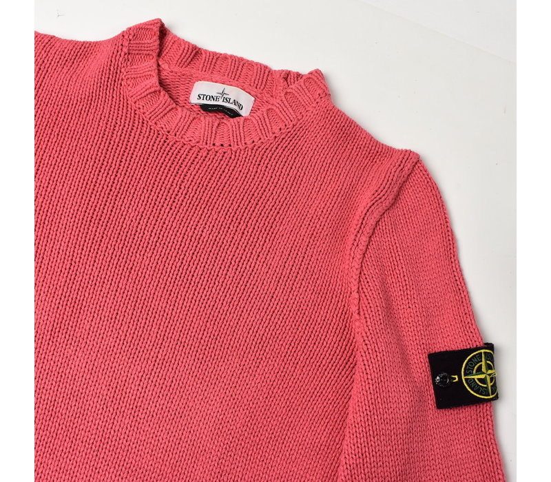 Stone Island pink cotton crew neck knit L