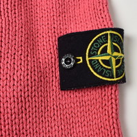Stone Island pink cotton crew neck knit L