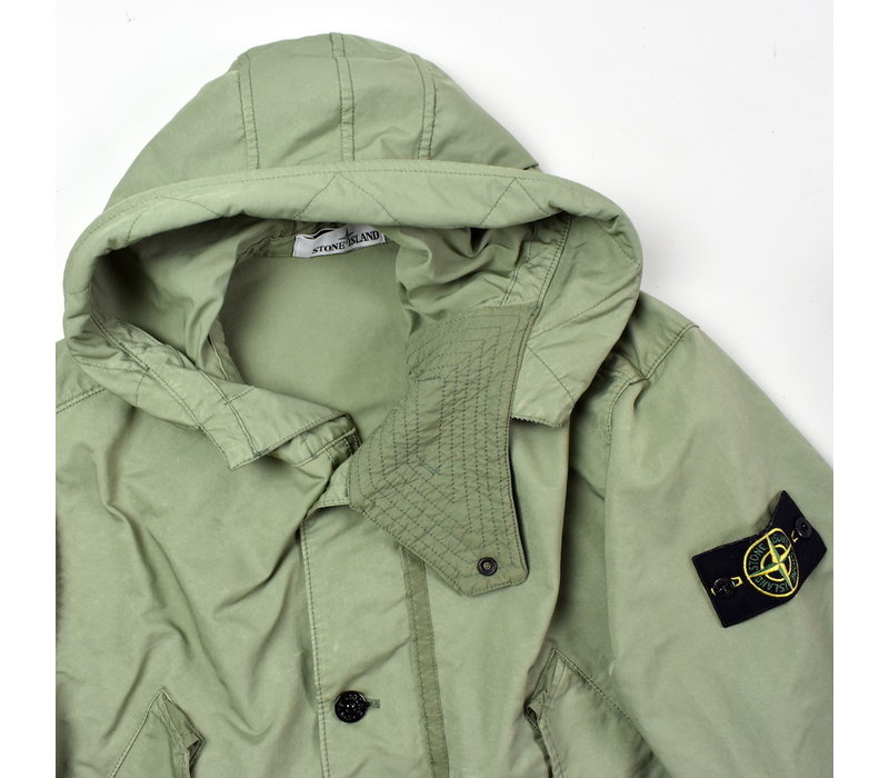 Stone Island green david-tc short parka M