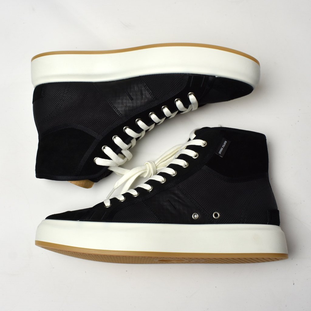 eetbaar Onvermijdelijk scheiden Stone Island x Ecco black high top trainers 43 - Archivio85