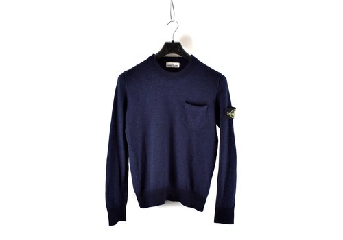 Stone Island Stone Island navy melee wool crew neck knit L