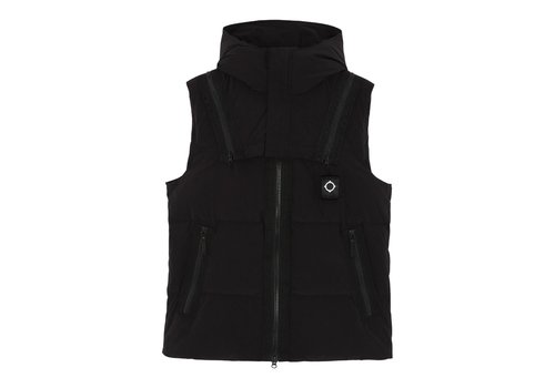 MA.STRUM MA.STRUM hooded quilted down gilet Jet Black