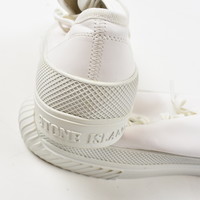 Stone Island x Diemme white leather low trainers 46