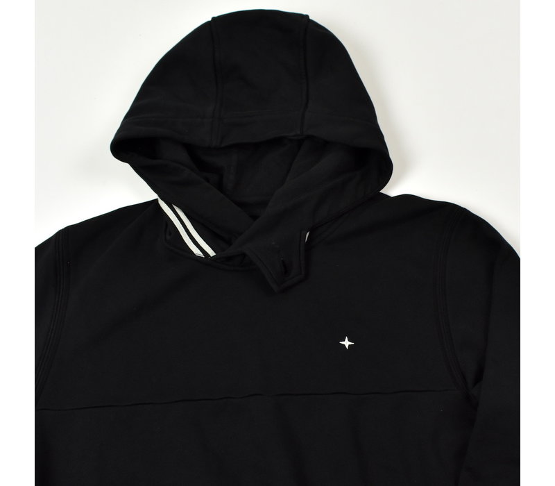 Stone Island black hooded star embroidery sweatshirt XL